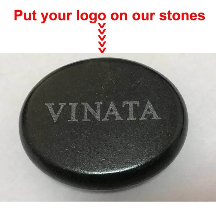 NAIL TALK  Low Price Wholesale Moon Shape Natural Black Basalt Spa Hot Stone Massage