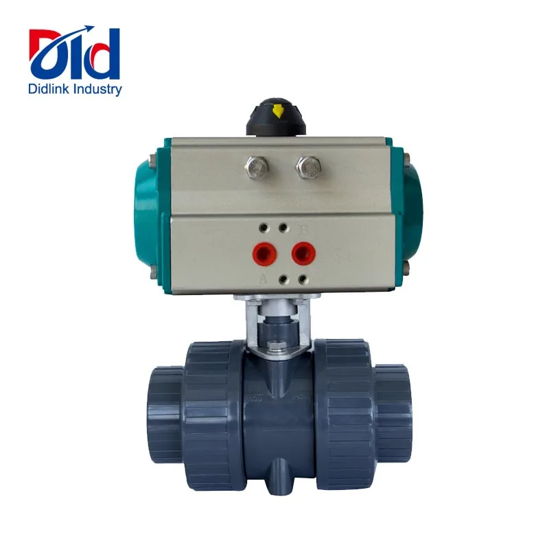 DN15 DN20 DN32 DN40 DN50 DN65 PVC CPVC UPVC PVDF PP PPH pneumatic True Union Ball Valve