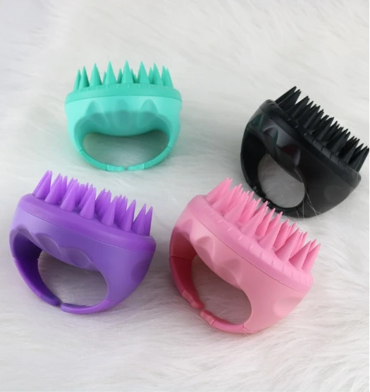 New Arrivals Custom LOGO/Color Salon Hair Care Accessory Silicone Scalp Scrubber Massage Hair Brush Shampoo Brush Scalp Massager