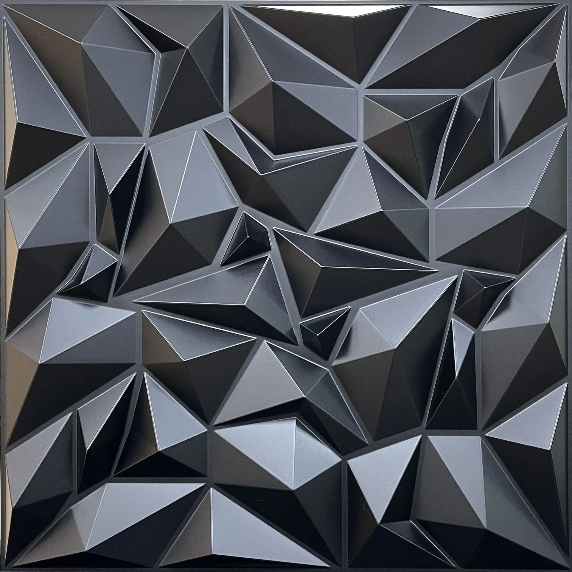 YIWU QIYE Черная 3D стеновая панель которая может быть очищена и наклеена алмазная текстура настенная из ПВХ Современная декоративная