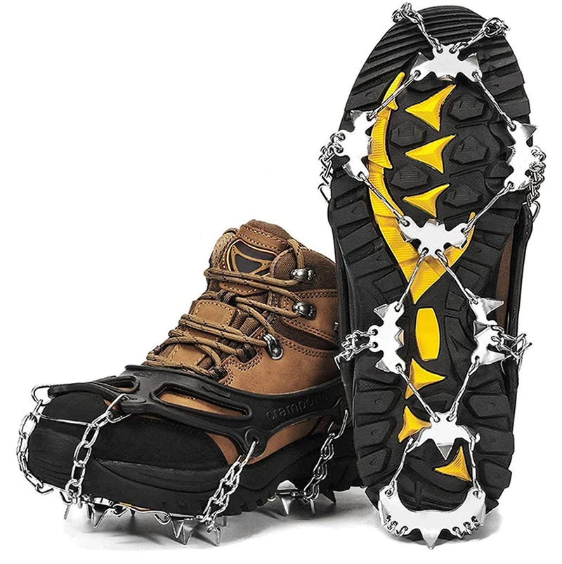 Non-slip Shoes Cover Stainless Steel Chain Outdoor Ski Ice Snow Hiking Climbing