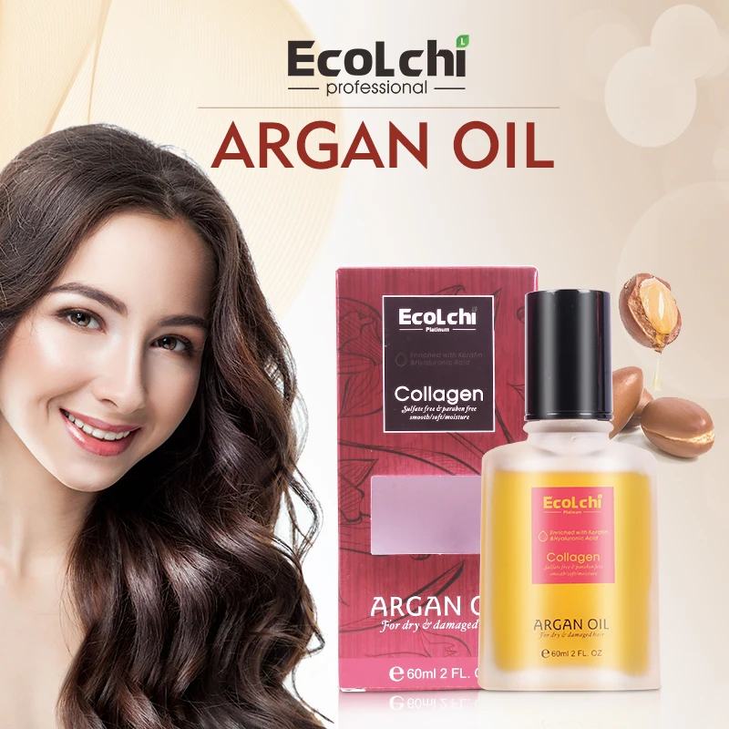 Ecolchi hot selling brand Morccan Hair Care Essential Oil Best Styling Care Products Organic Treatment Hair Serum Oil
