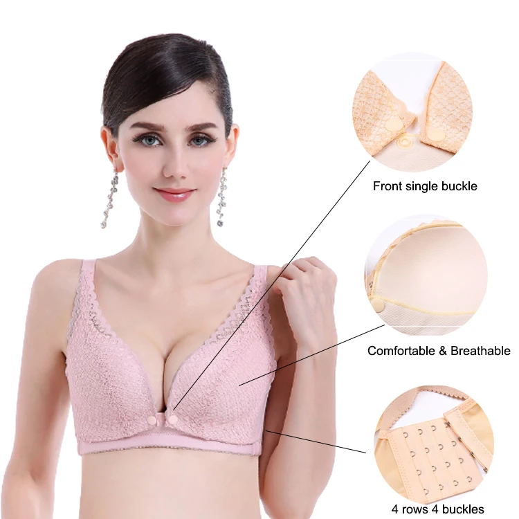 V Neck Padded Custom Maternity wears Fitness Running Nursing Bra Breastfeeding underwear For Women