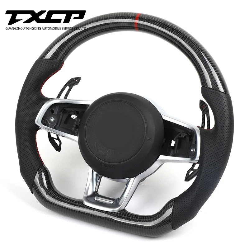  Пользовательское светодиодное рулевое колесо из углеродного волокна для VW Gti Gts R Gli Gtd гоночное