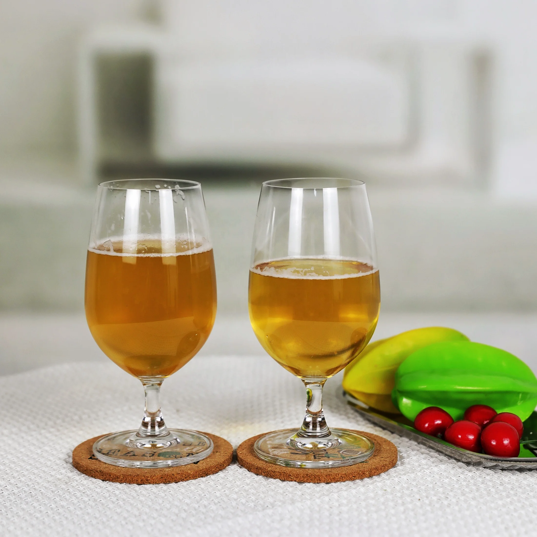 wholesale 430ml transparent goblet crystal wine glasses drinking beer glass cup set