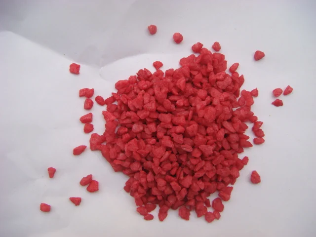 Colorful Granite and marble gravel & crushed stone chips for landscaping