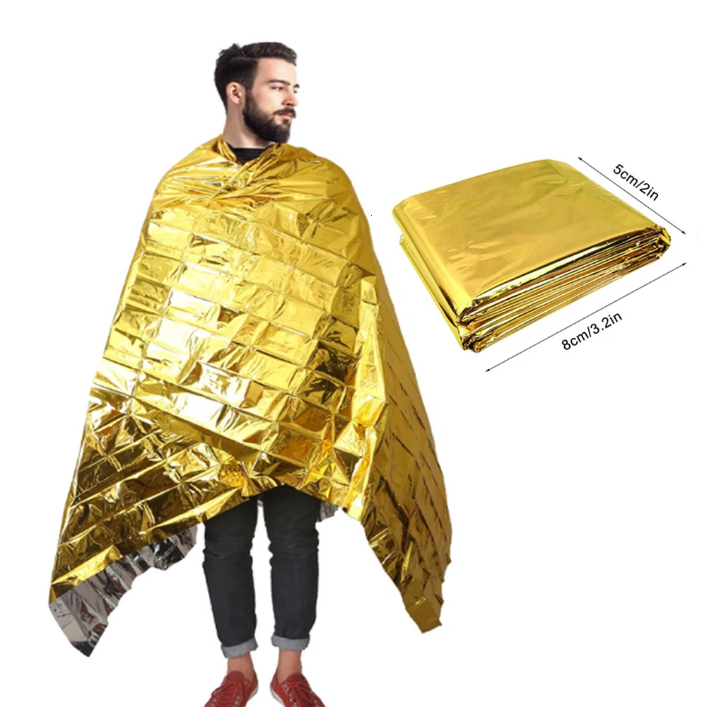 Space Rescue Thermal Waterproof gold emergency mylar foil survival blanket for Survival Tool
