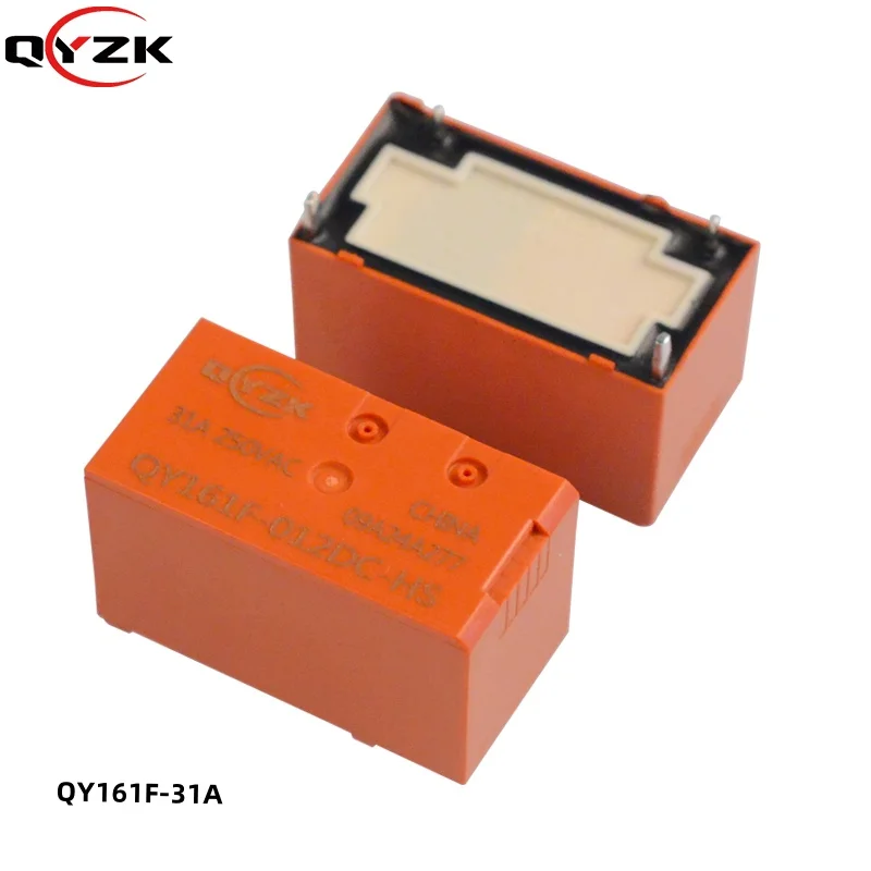 QYZK 161F coil 12VDC relay SPST-NO 31A 250VAC dip 4pin Meet European Regulation 2.3GAP power relays for charging pile