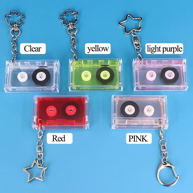 YUZMEI Mini Vinyl Record Box CD Jewel Case Personalized NFC CD Album Keychain Pendant Musical Jewelry Box Music Lovers