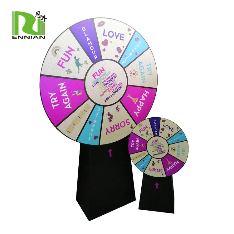 20 Inch Tabletop Stand Removable Composable Entertainment Prize Wheel Of Fortune for sale