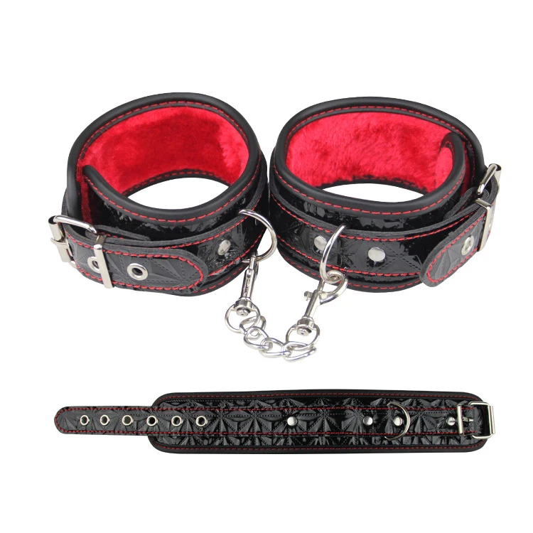 10 pcs/set Bondage Restrains Flirt Sexy Sets Plush Leather Bundle Mens Women SM Sex Adult Supplies