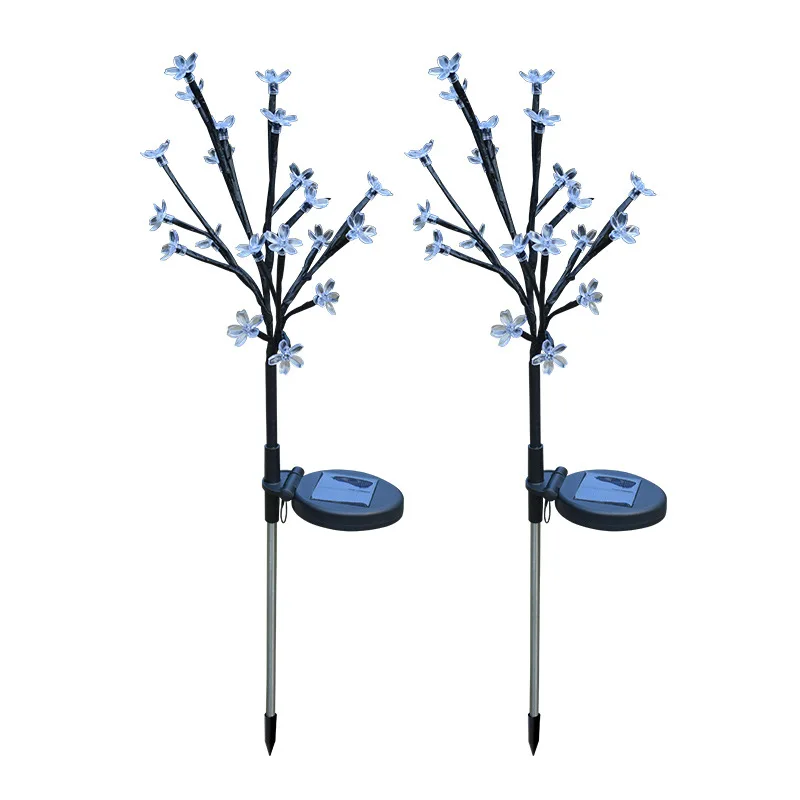New Design Solar Flower Light Cherry Blossom Tree Lamp Outdoor Garden Patio Tree New Year Decoration