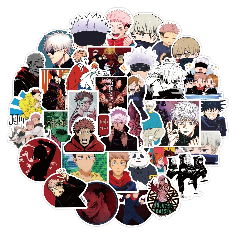 
100Pcs/Pack jujutsu kaisen Anime Stickers Laptop Guitar Motorcycle Luggage Skateboard Bicycle Waterproof Sticker Kids Toys 