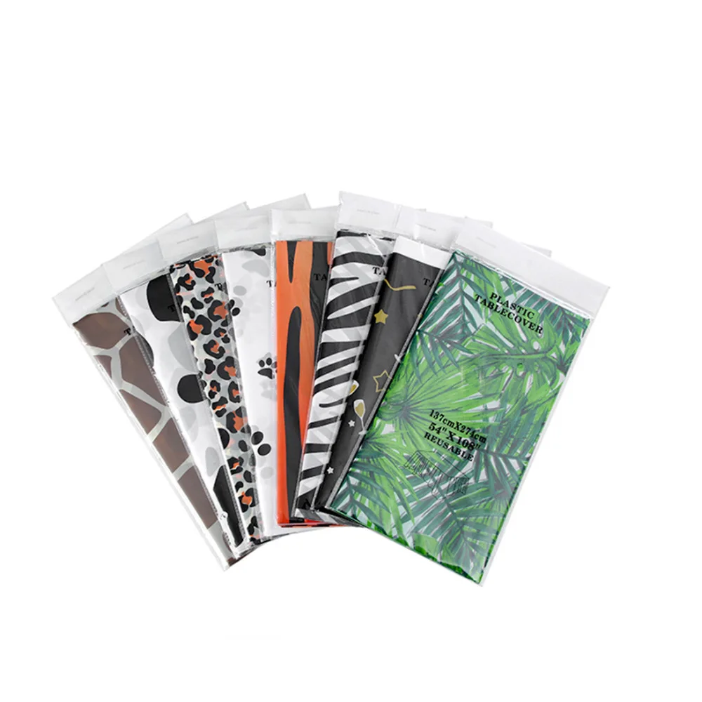 Woodland Animals Disposable Table Cloth Jungle Safari Birthday Animals Tiger1st Birthday Party Decor Leopard Tablecloth