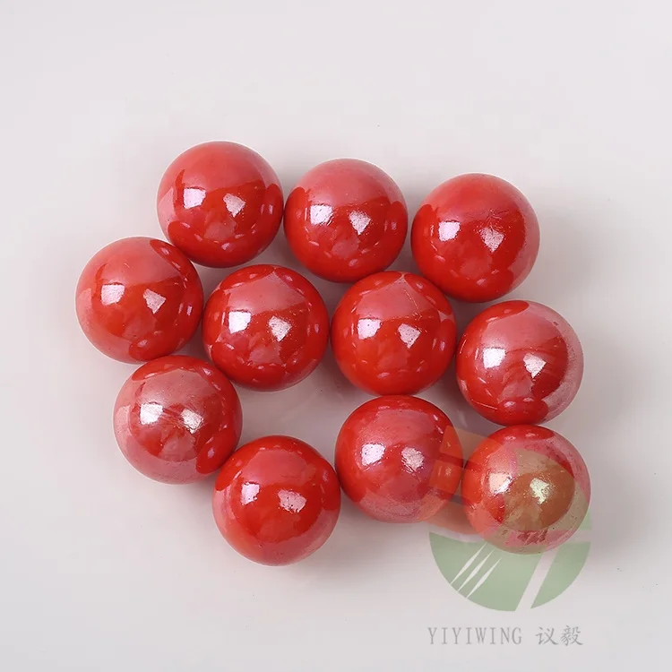 ceramics colour solid clear glass balls   Multi-color decorative toys chinese glass beads strand glass flower beads