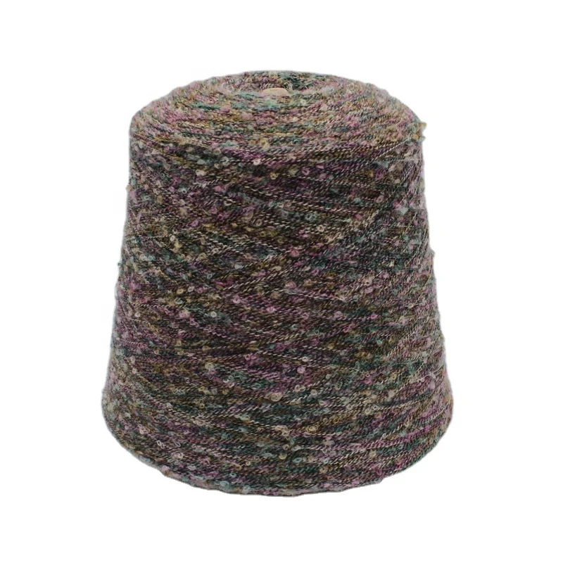 1/13NM 70% Acrylic 30%Polyester Space Dyed Loop Fancy Blended Yarn For Hand Knitting