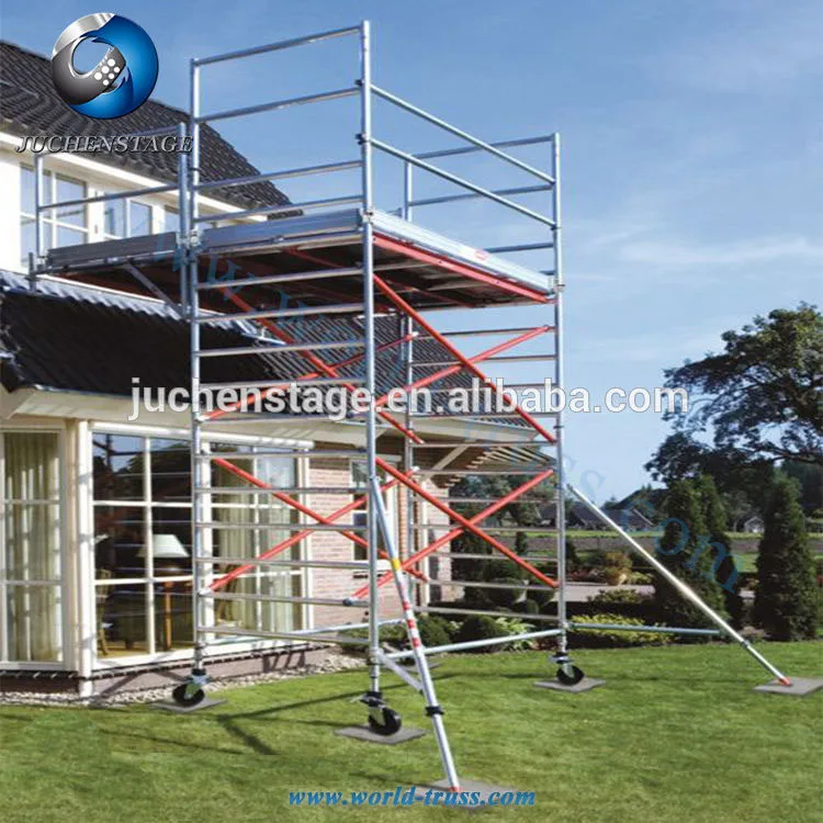 Galvanized Movable Ringlock Dimensions Standards Ladder Type Layher Scaffolding For Construction