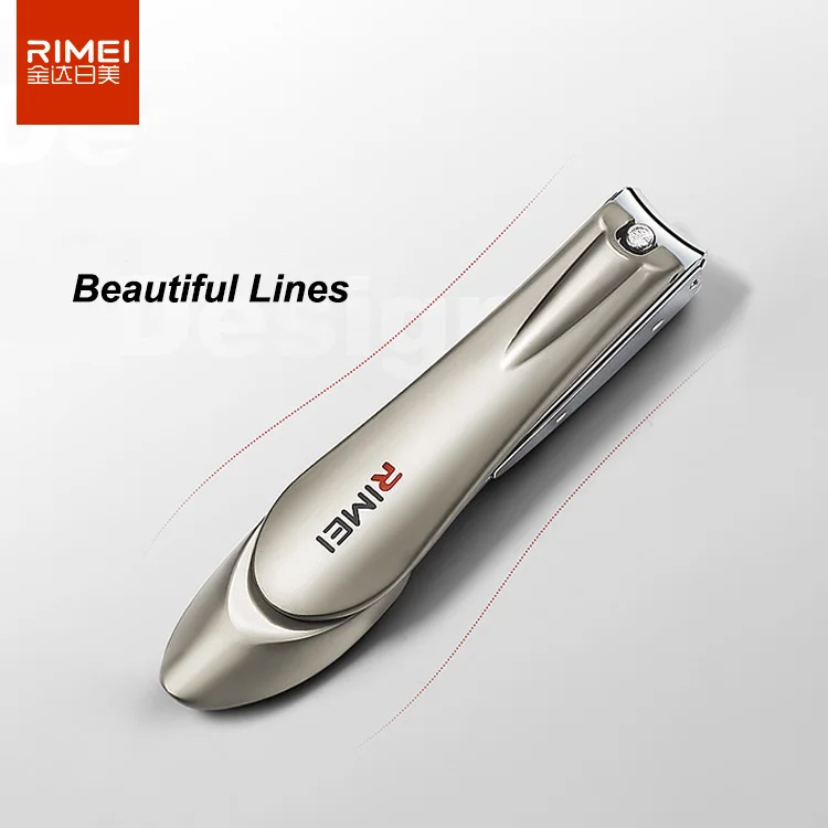 RIMEI  Nail Clippers with Catcher Professional Fingernail Clippers with Built-in Nail File Sharp durable Nail Cutters Trimmers