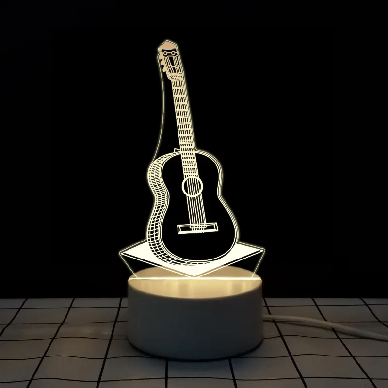 Eiffel Tower Pattern Customize Acrylic Material Decoration Sensor Light Led Bed Night Led Lights