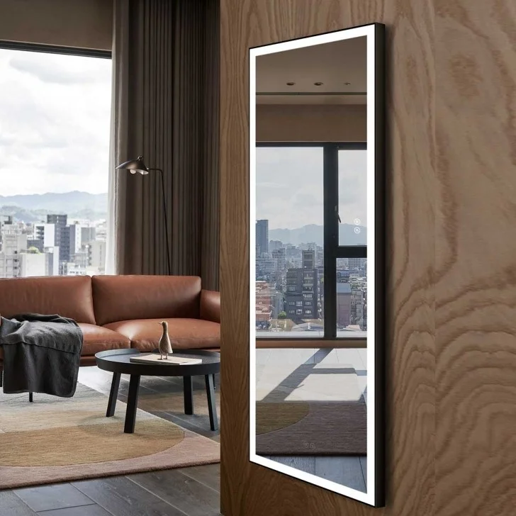 Hotel Wall Mounted Illuminated Smart Led Light Full Length Frameless Framed Lighted LED Dressing Mirror
