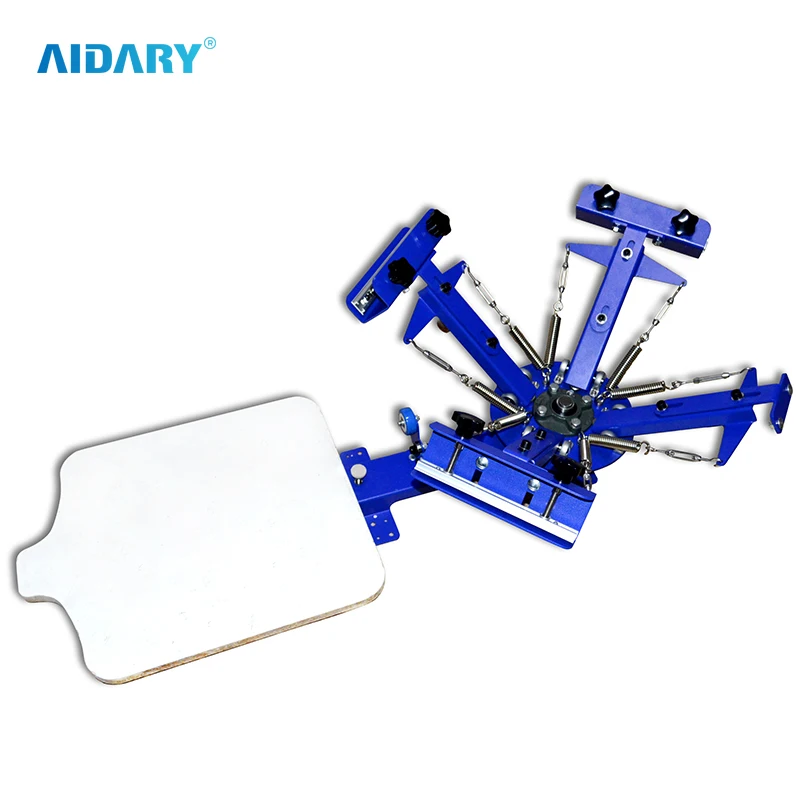 4 цвета 1 станция ручная машина для трафаретной печати