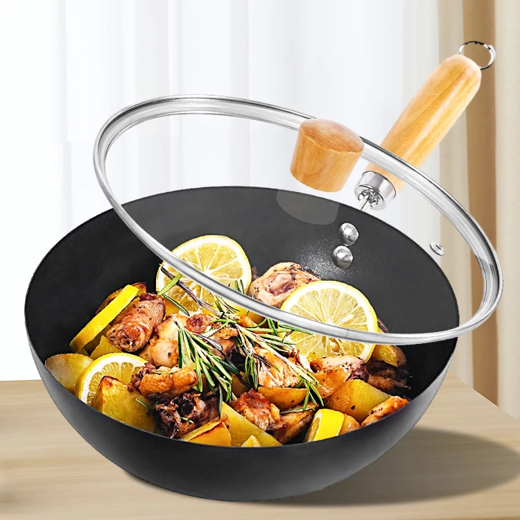 Factory Direct Kitchen Multi Size Saucepan Milk Boiling Pot Cookware Non Stick Iron Saucepans With Glass Lid