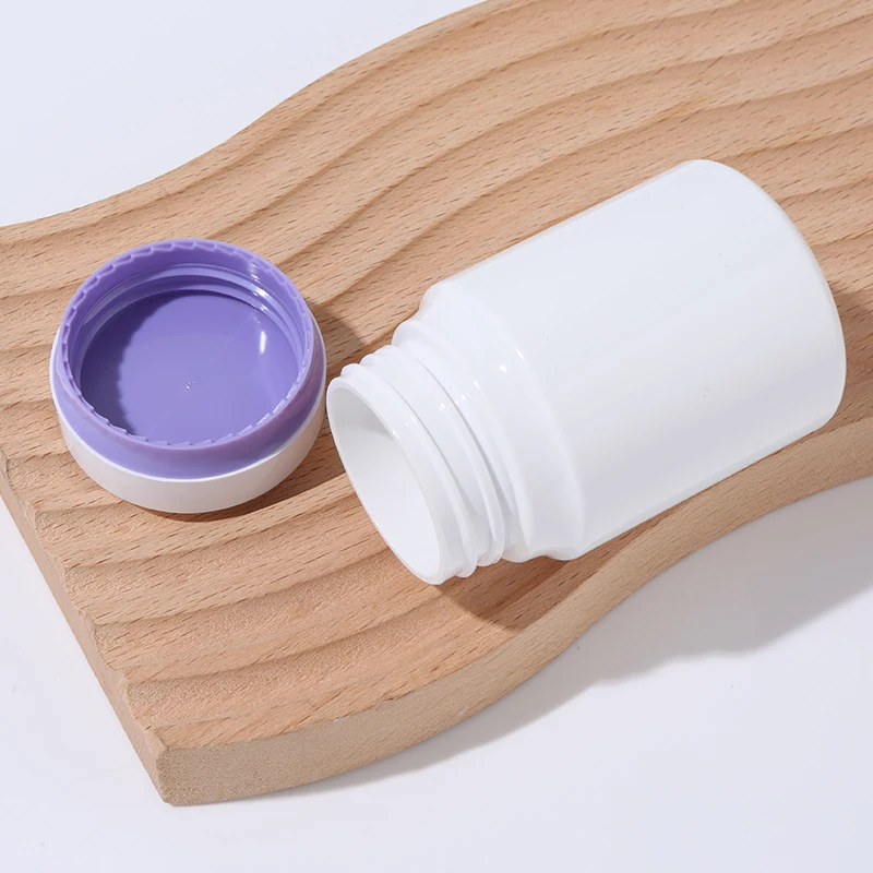 Mini Healthy Medical White PET Plastic Empty Vitamin Pill 275CC 200CC 150CC 120CC 80CC Capsule Bottle With Cap