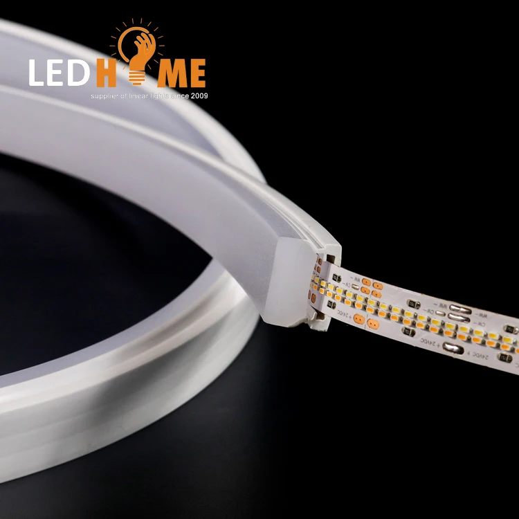 PMMA extrusion profile led neon tube flexible working with SMD2835 3528 2110 LED strip light for outdoor decoration