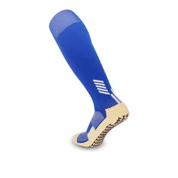Custom logo design cushioned youth long football socks youth boot grip soccer socks that prevent blister