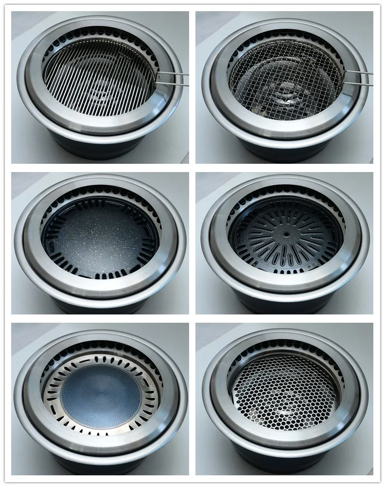 Commercial Korean Bbq Grill Table Smokeless Electric Bbq Roaster Grill Table For Restaurants