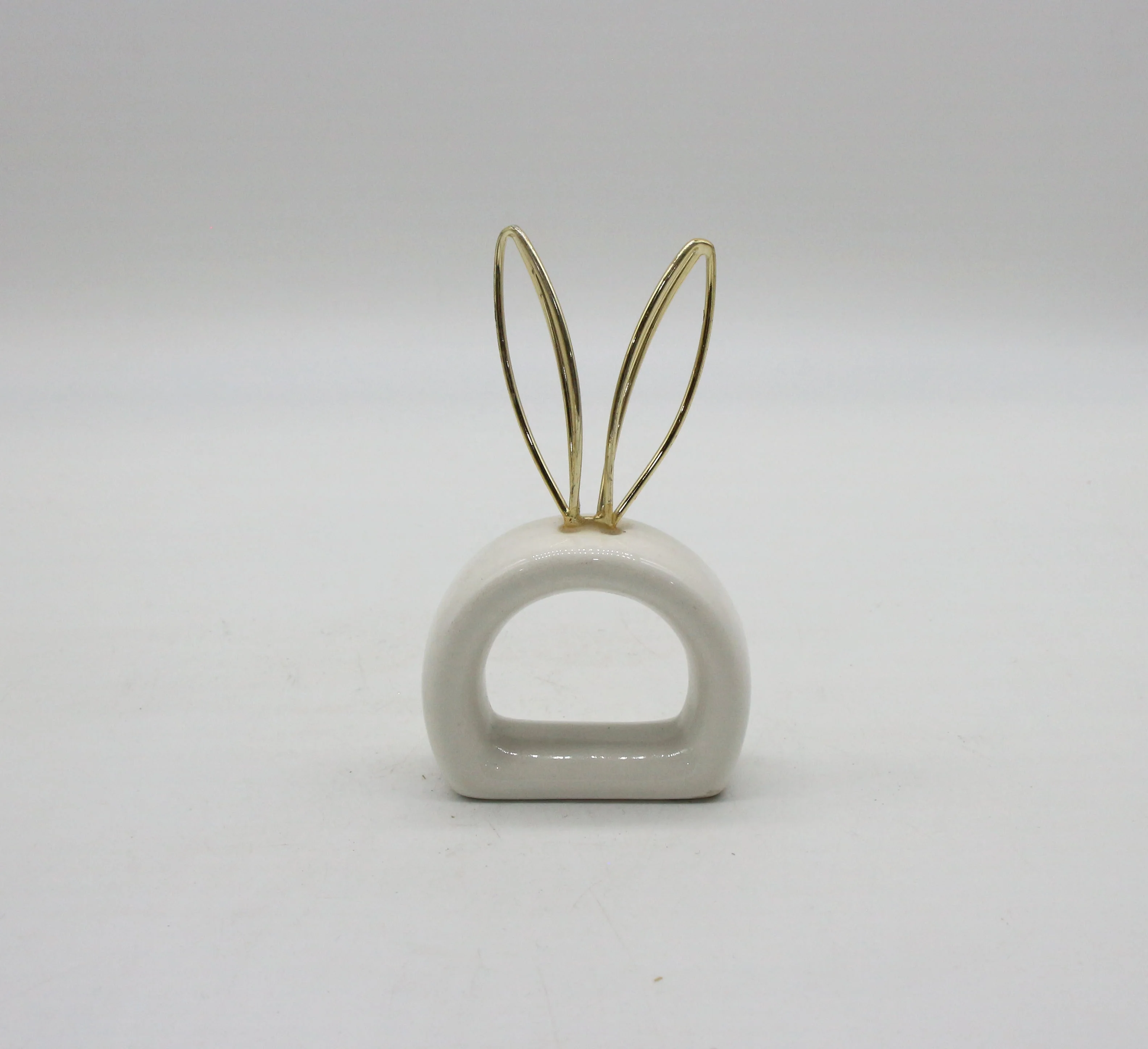 Custom Napkin Holder Creative Rabbit Napkin Ring Ceramic Bunny Rings Napkin For Wedding Spring Easter