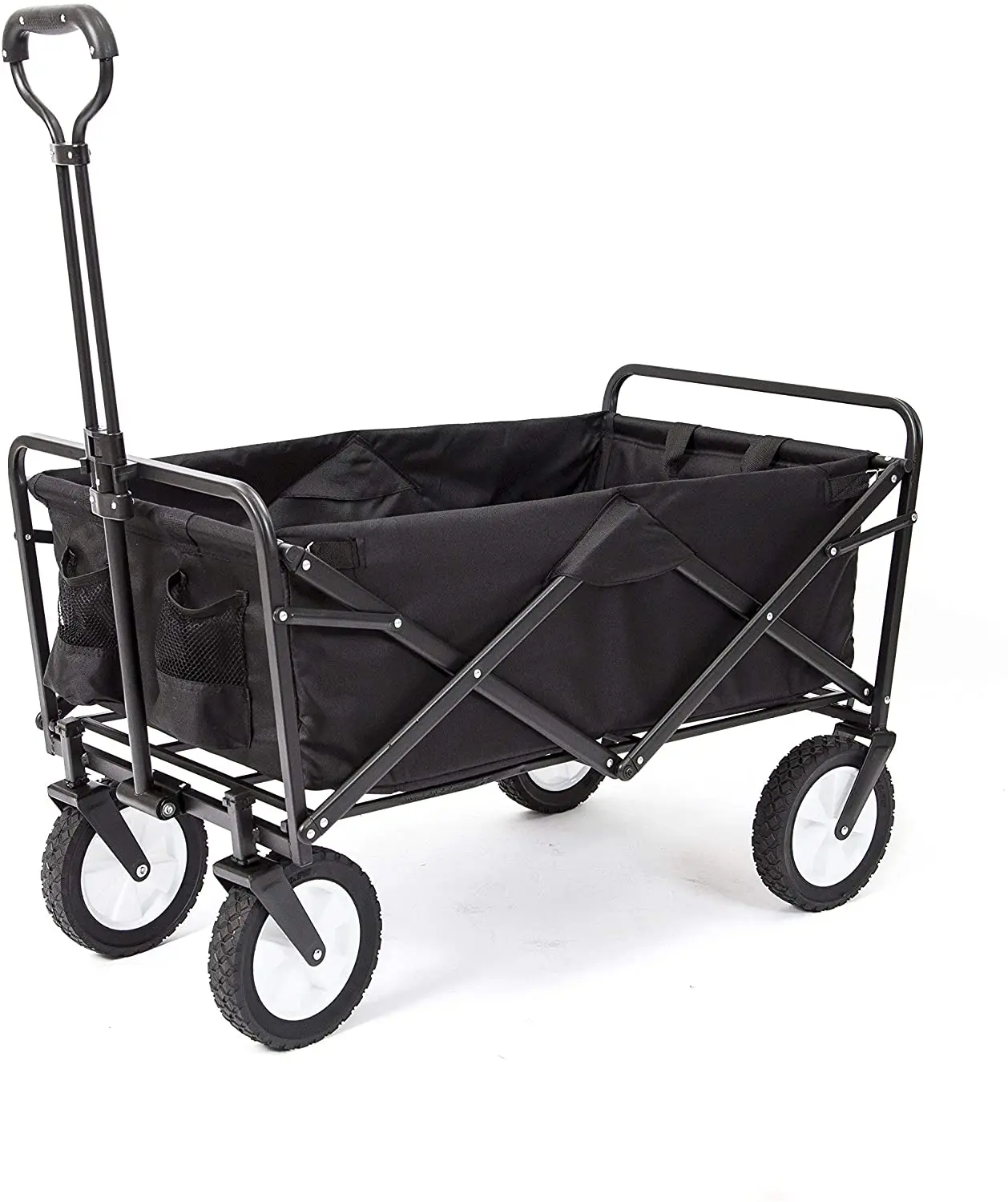 Folding Garden Cart Outdoor Beach Wagon Grocery 400d Oxford Cloth Mini Wagon Collapsible Wagon Cart In Camping 60kgs Load