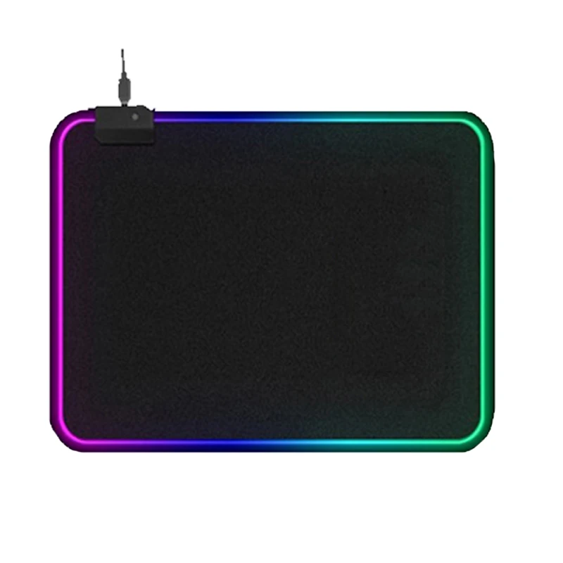  Игровой коврик для мыши RGB Мягкий Нескользящий Коврик с резиновой основой ноутбуков ПК