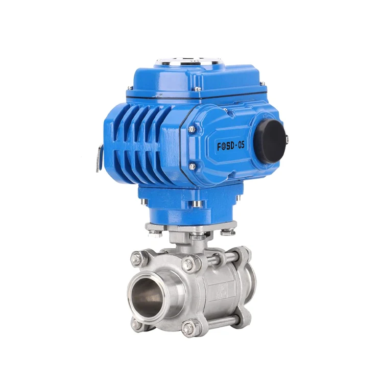 2 Way SS304 SS316 tri clamp motorized ball valve electric Sanitary electric Ball Valve