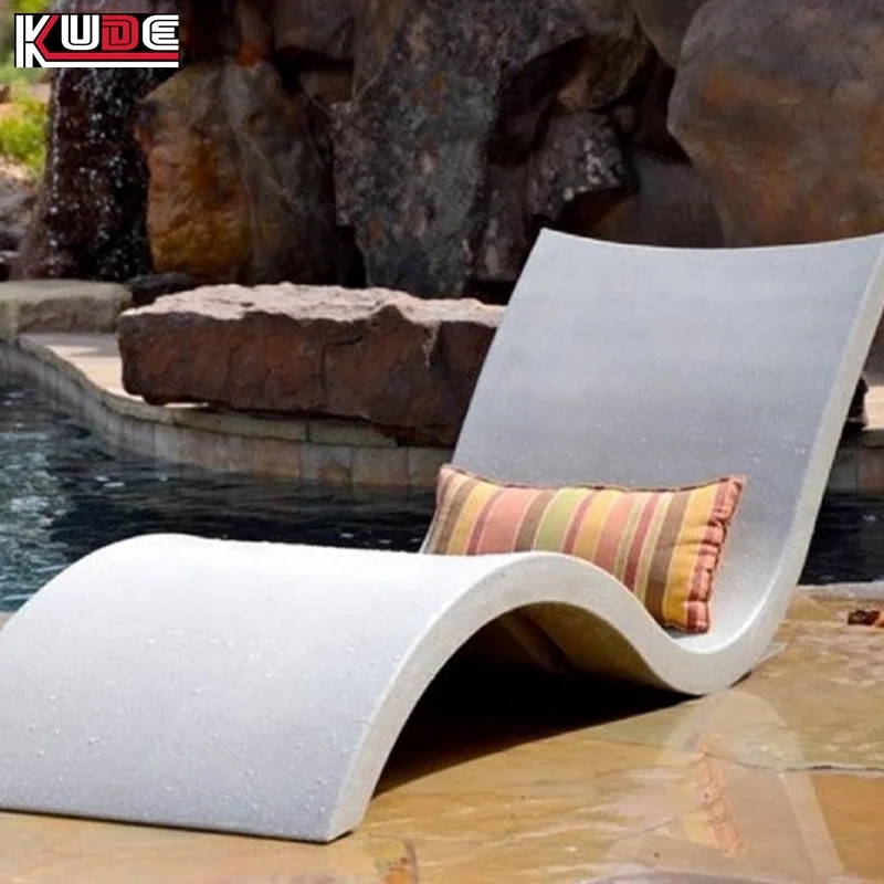 UV8 Rated Polyethylene Outdoor In-Pool Chaise Lounge In-Water Plastic Sun Lounger