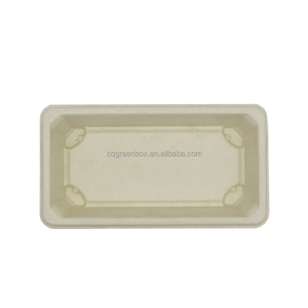 Wholesale Supply Compostable  Custom Sushi Box Bagasse Sushi Tray With Lid