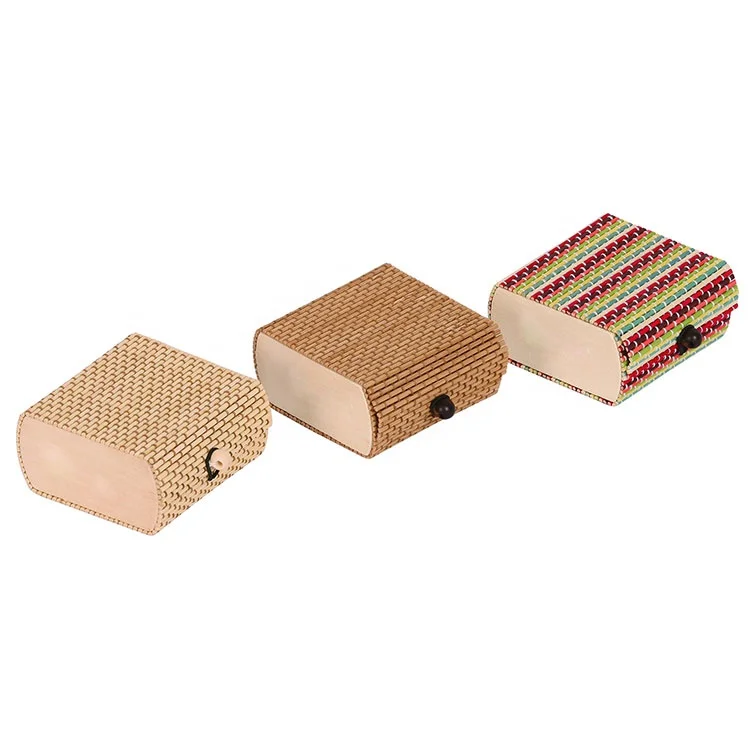 Natural Resoures Material Personal Care Travel Small Bamboo Jewelry Box