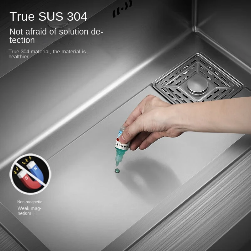 DQOK Kitchen Sink Stainless Steel Waterfall Faucet Kitchen Sink Kitchen Faucet With Base Waterfall