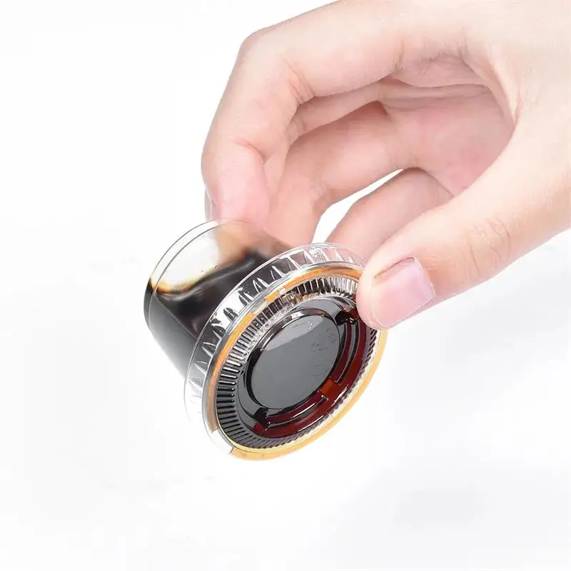 Factory PP PET Clear Disposable Plastic Restaurant 0.75oz 1oz 2oz 3oz Take Away Sauce Sashay Cup with Lid