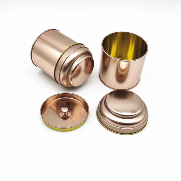 Manufacturer Supply Stock Custom Logo Printed Round Tea 50g Tin