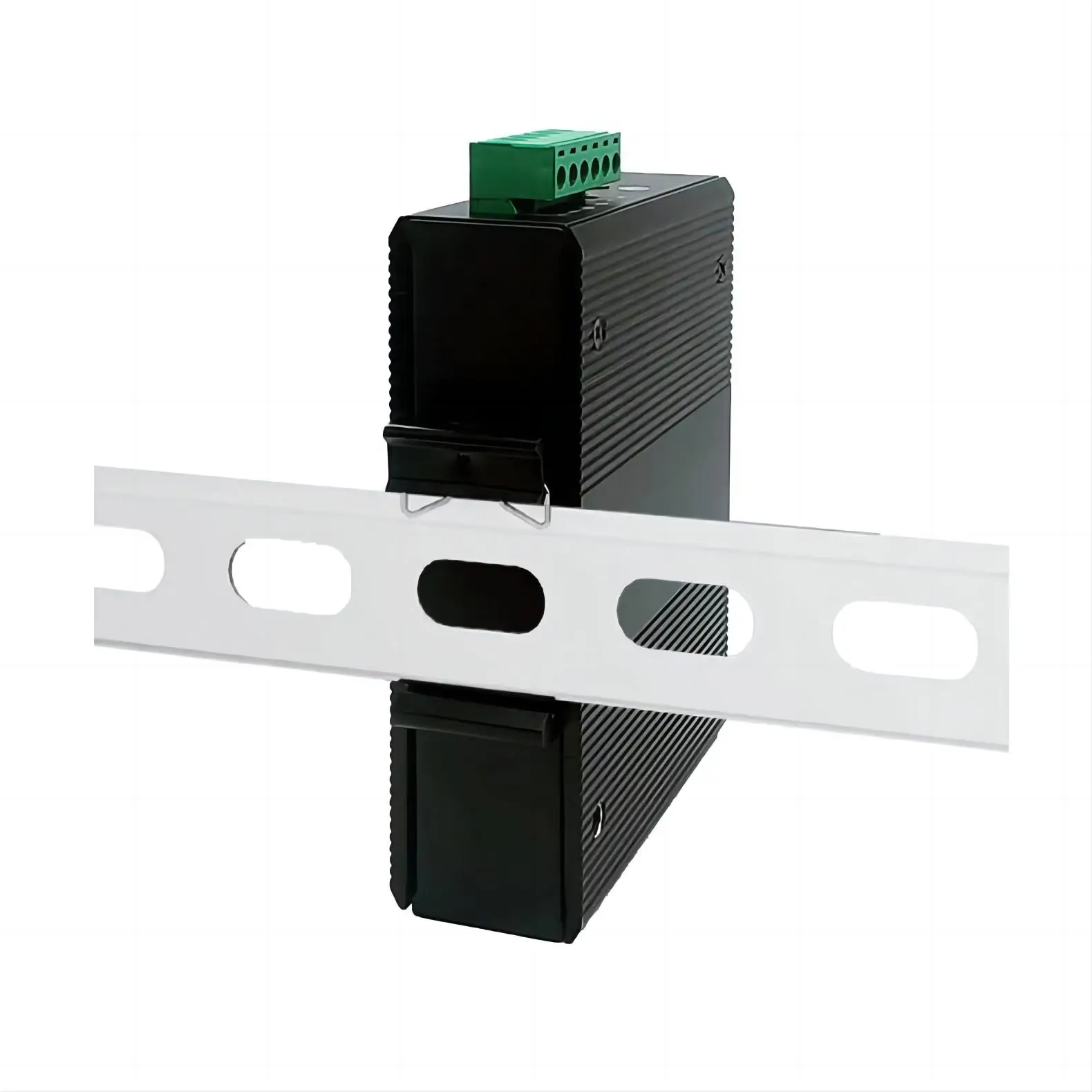 Industrial Fiber Optic Switches Ethernet 100Mbps/Gigabit SFP Fiber Optic Media Converter DIN-Rail DC24V 1 Optical 1 Electrical