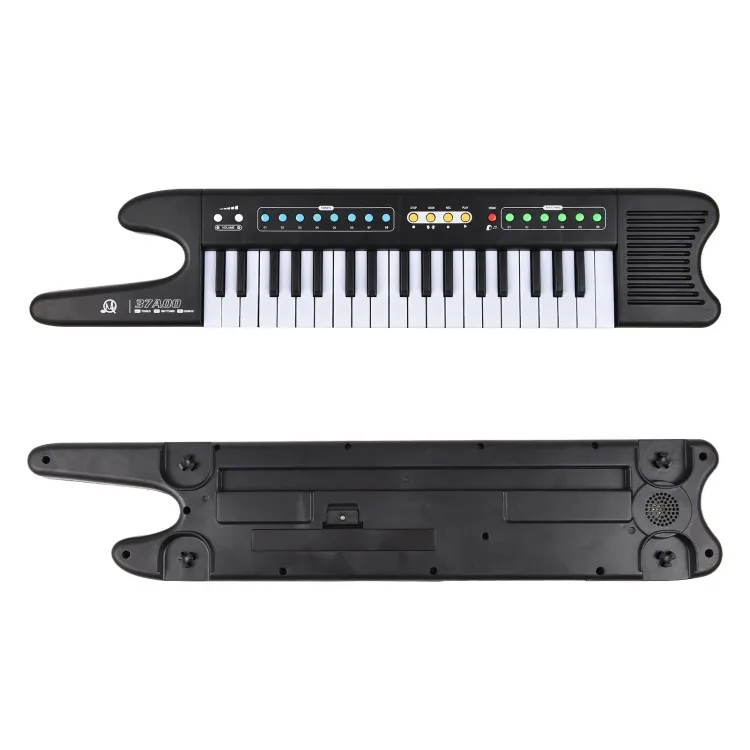 37-Key Electronic Keyboard Piano Portable Mini Electronic Organ Musical Instrument 8 Tones 6 Rhythms 10 Demo with Microphone Str