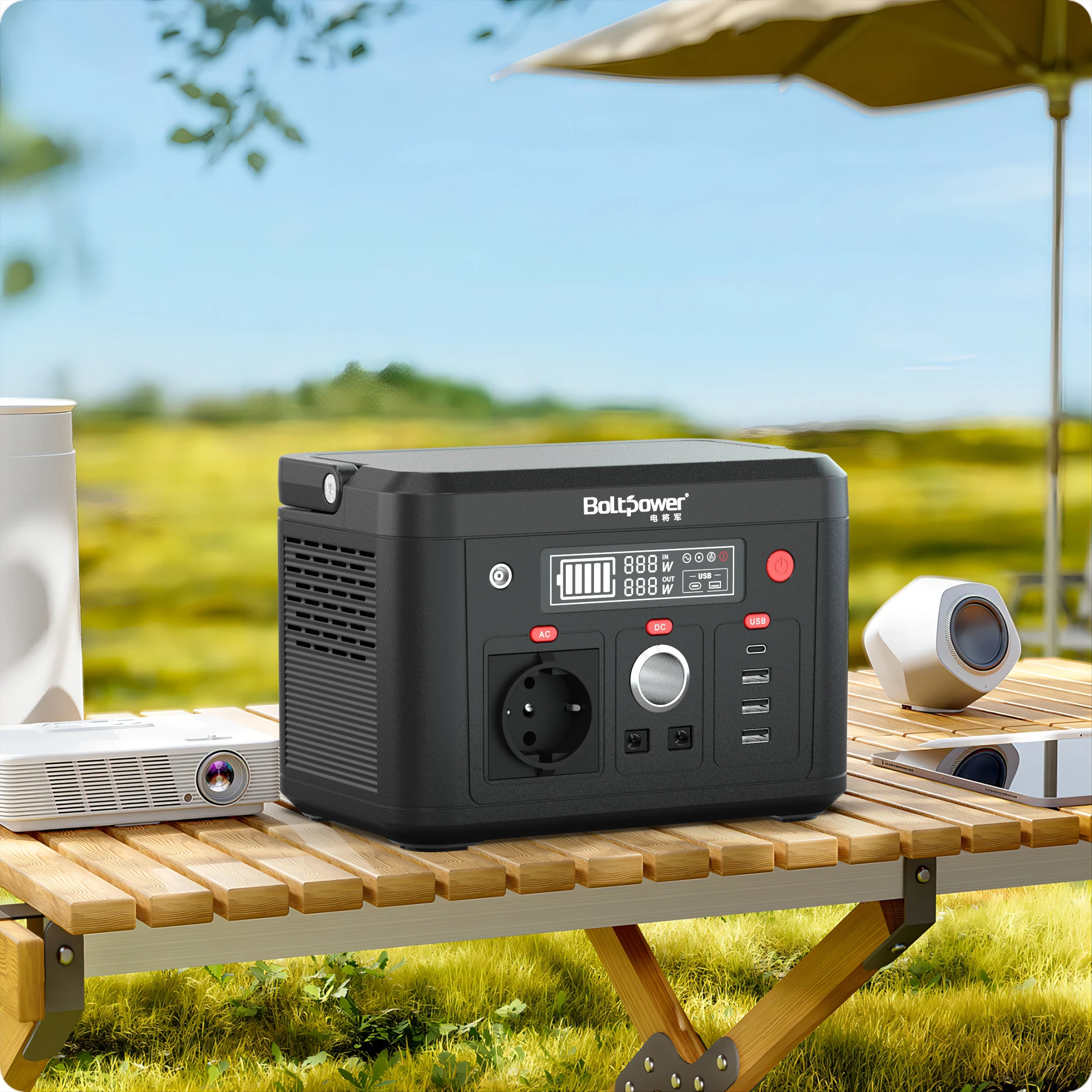 Outdoor Portable Power Supply Station 300W Solar Energy Portable Lithium Battery Power Camping Generators
