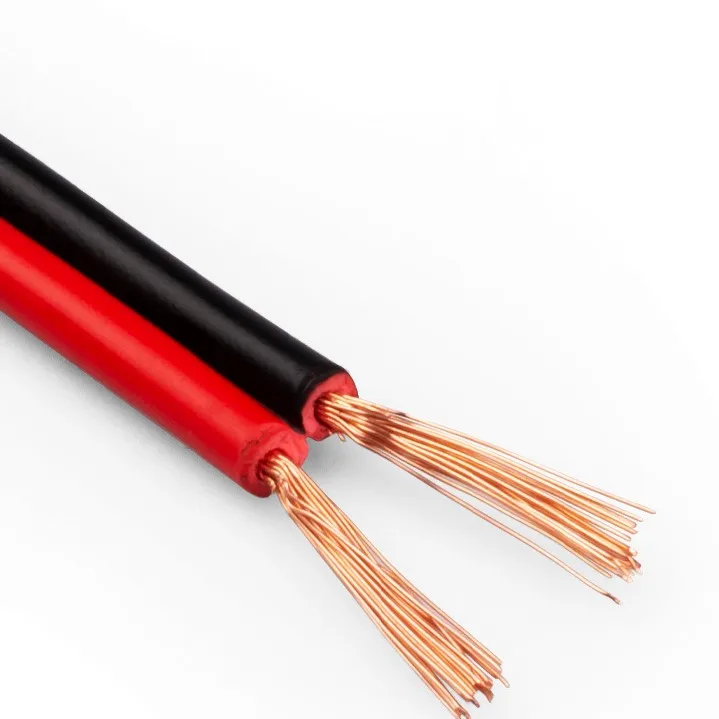 Manufacturers Power Cable Pure Copper Wire Extension Cord 2c 1.5mm 2 Rvb Pvc One Side Red And One Side Black Cable 2 Wire Price