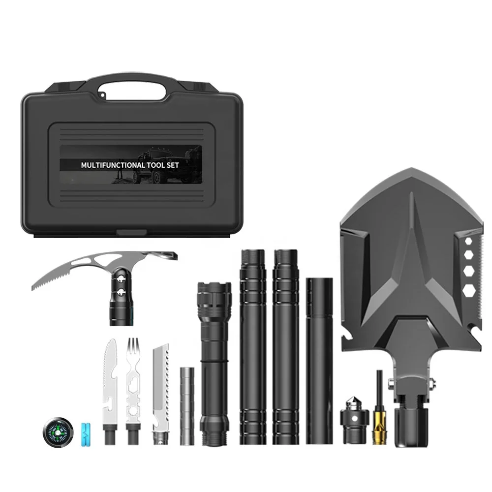4 in1 Multifunctional Emergency Set Outdoor Shovel Multitool Camp Shovel Axe