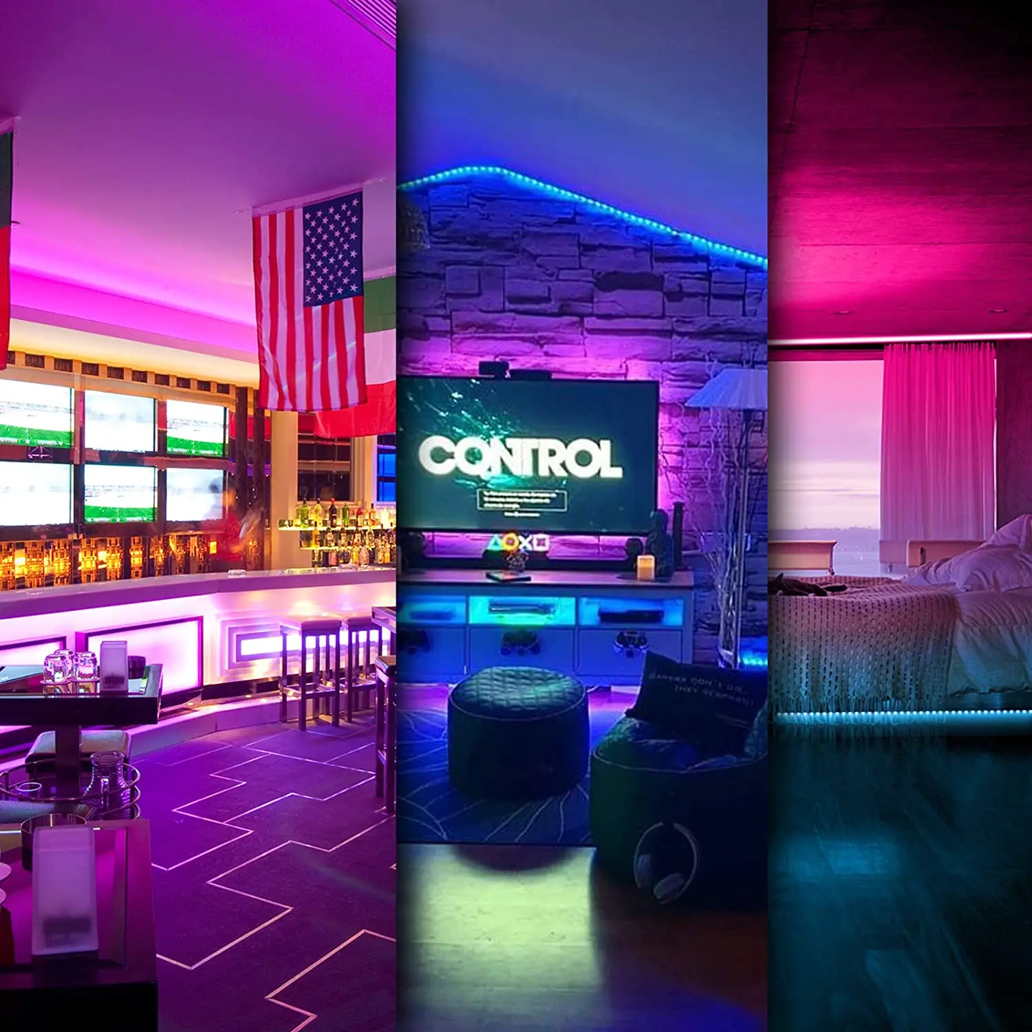 12V 50ft 15m 5050 RGB New Fashion House Decoration Alexa Google Support Remote Control Smart LED Strip Light