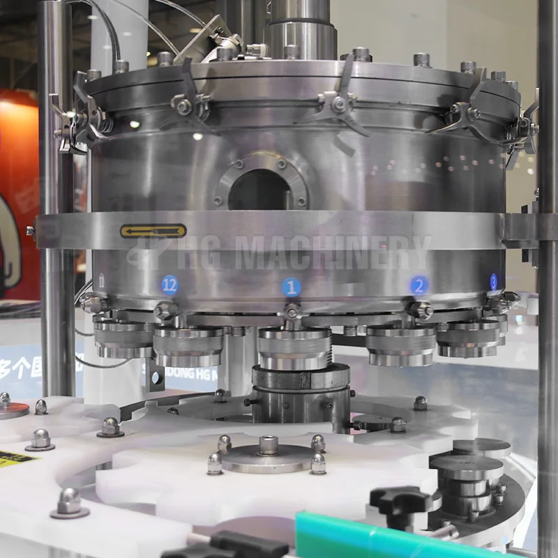 12 heads automatic anti corrosive can rotary gravity filling machine filling production line