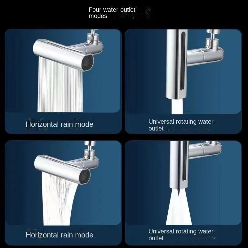 Luxury Kitchen Faucet Sink Tap Head Sprayer Brass Modern Kitchen Sink Rotating Faucet Extender