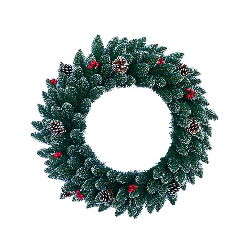 
Wholesale pvc decorated pine needle artificial christmas deco mesh green garland 