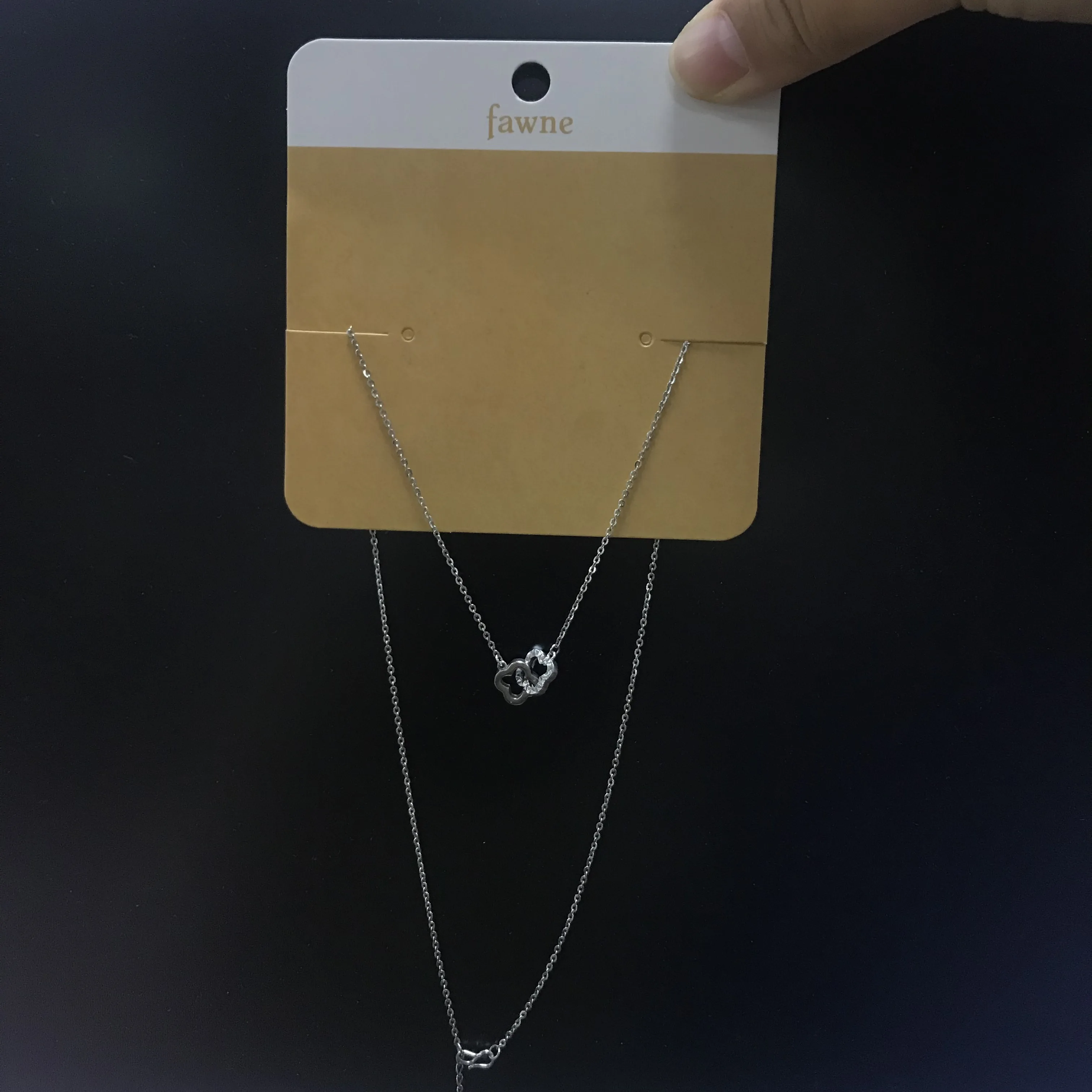 Guangzhou customized The new color folding jewelry tag, necklace label, earring swing  hang tag